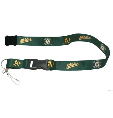 OAKLAND ATHLETICS LANYARD KEYCHAIN BASEBALL CLIP KEY RING OAKLAND A's 24 INCHES - 第 2/6 張圖片