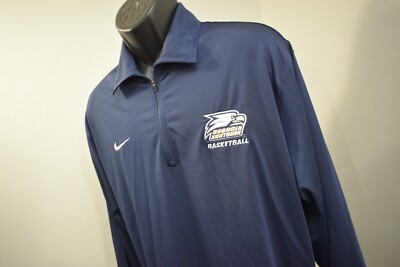 Nike Georgia Southern Dri Fit Basketball Warmup Jacket 1/4 Zip Blue Mens Large