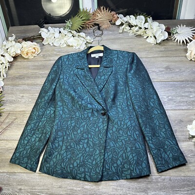 Vintage Le Suit Blazer Jacket Size Women's Career Green Coat