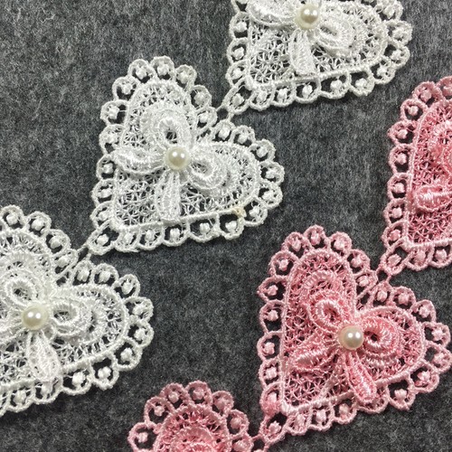 1Yard Lace Heart Ribbon Handmade DIY Garment Clothing Dress Sewing Embellishment - Picture 2 of 10