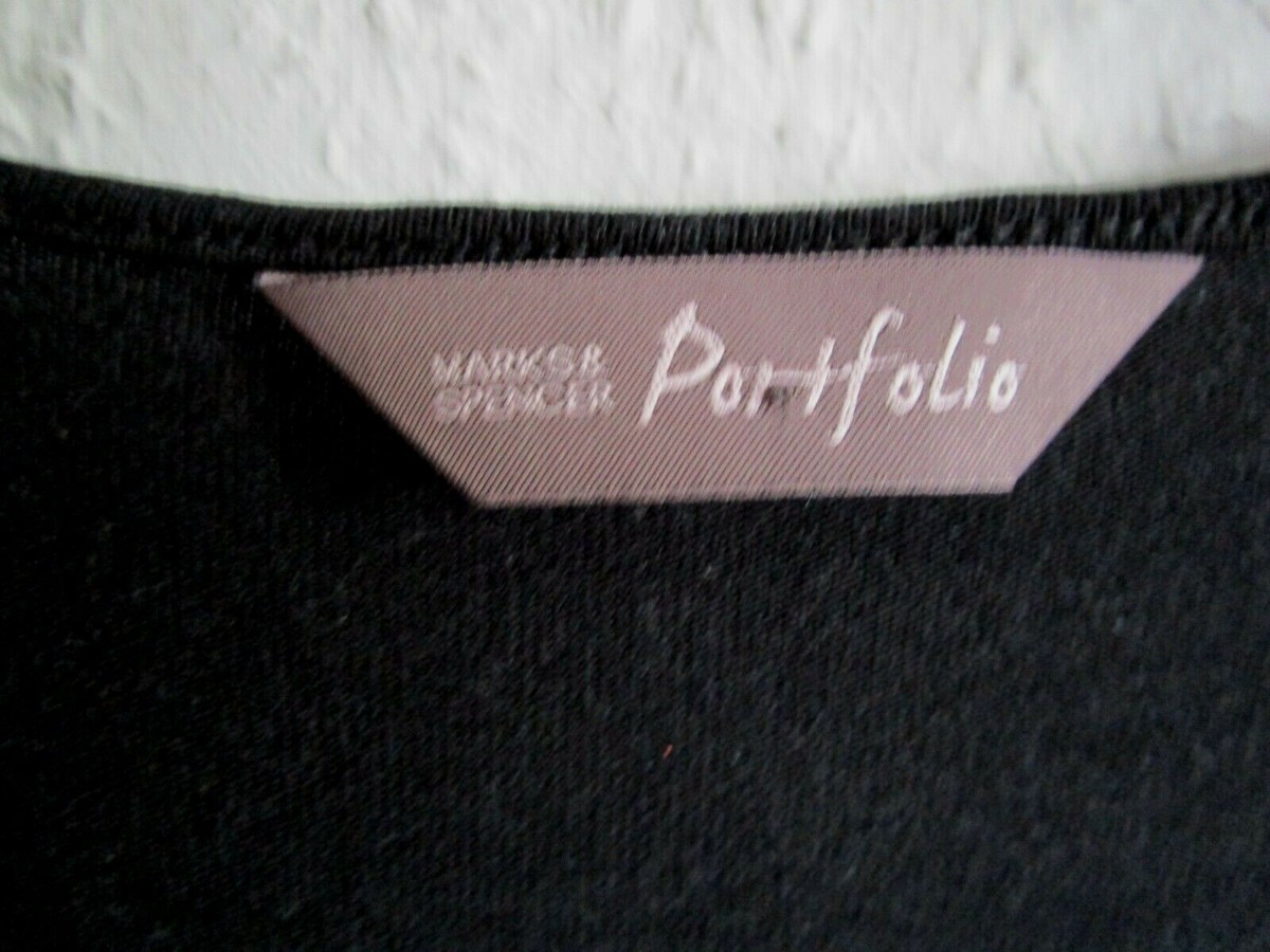 Haut M&S Portfolio à Fausse Double Couche – Taille 12, Noir/Blanc (Très Bon état)