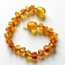 Genuine 100% natural Baltic amber bracelet / anklet, knotted beads, select type