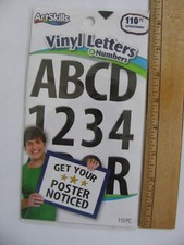 ArtSkills Vinyl Letters  Numbers 110 Pieces NIP