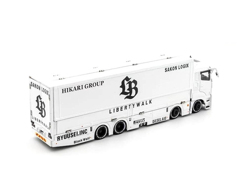 Camiones GCD 1:64 Liberty Walk LB Mitsubishi Fuso Super Great Transporter Sakon Foto 4 de 4