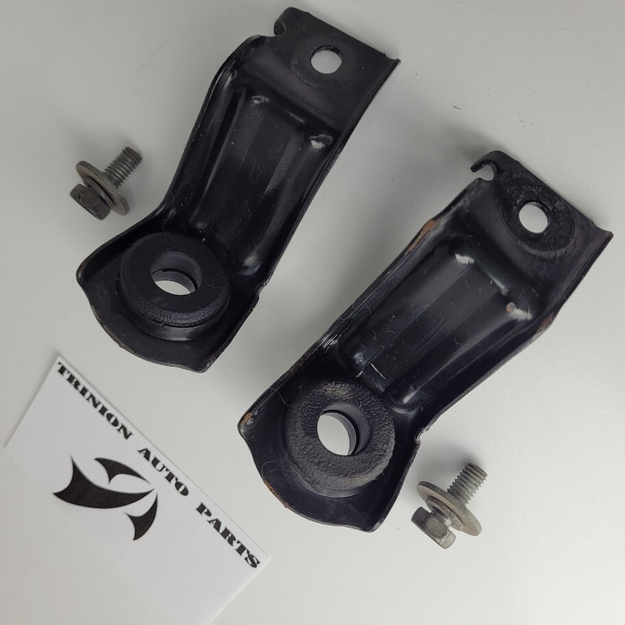 2001-2005 Honda Civic Top Radiator Mount Brackets Black with Bolts Set (2) OEM