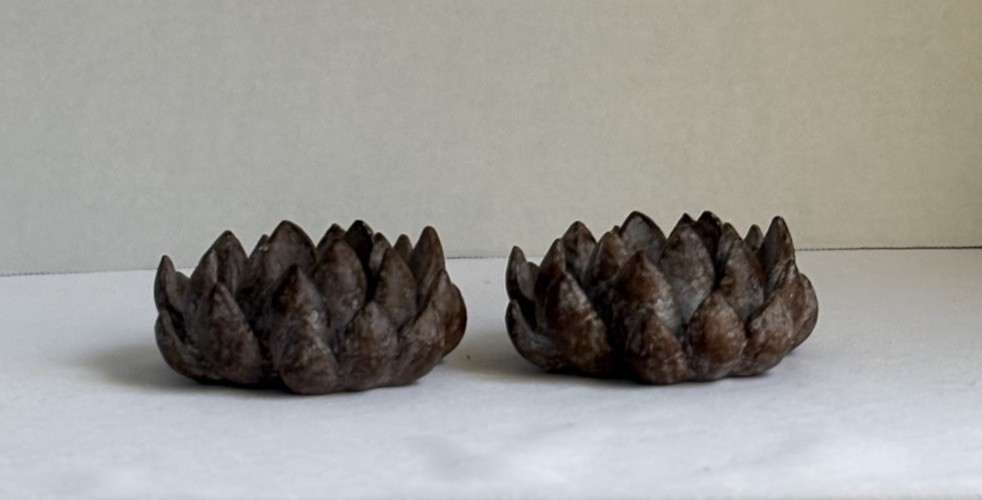S Rustic Bronze Tone Petal Bowl