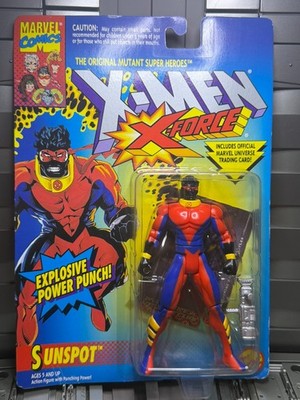 Marvel X-Men X-Force Sunspot Action Figure Explosive Power Punch 1994 Toy Biz