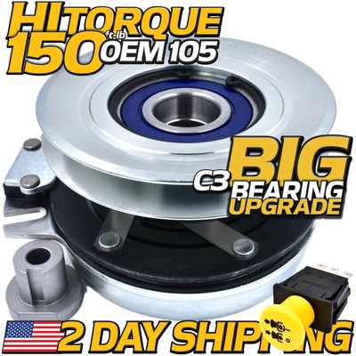 HiTorque 150ftlb PTO Clutch & 20A Switch for John Deere Z245 Z255