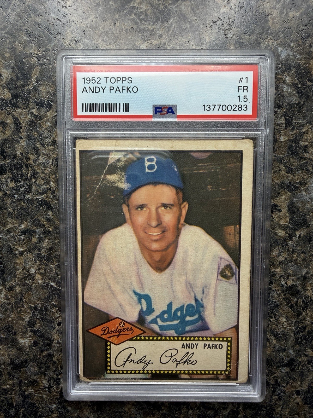 1952 Topps Andy Pafko #1 PSA 1.5 Iconic Original Card