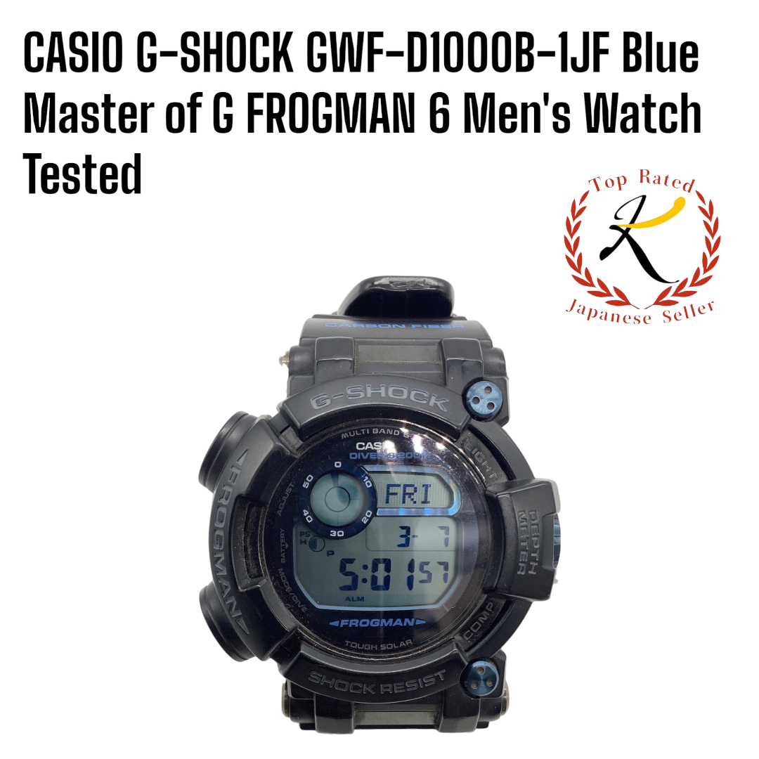 Auth CASIO G-SHOCK GWF-D1000B-1JF Blue Master of G FROGMAN 6 Men's