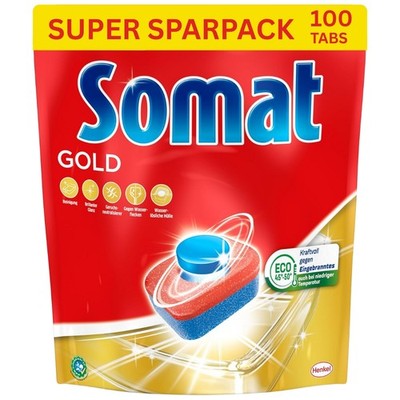 Somat Gold Spülmaschinen Tabs 100 Tabs Super Sparpack Geschirrspül Tabs