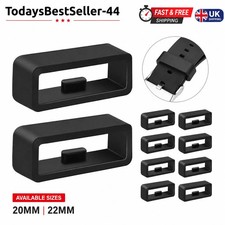 Silicone Rubber Watch Strap Band Keeper Holder Hoop Loop Ring Retainer UK