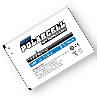 PolarCell Akku für ZTE Blade L3 - Li3820T43P3h785439 Batterie Accu - 2100mAh