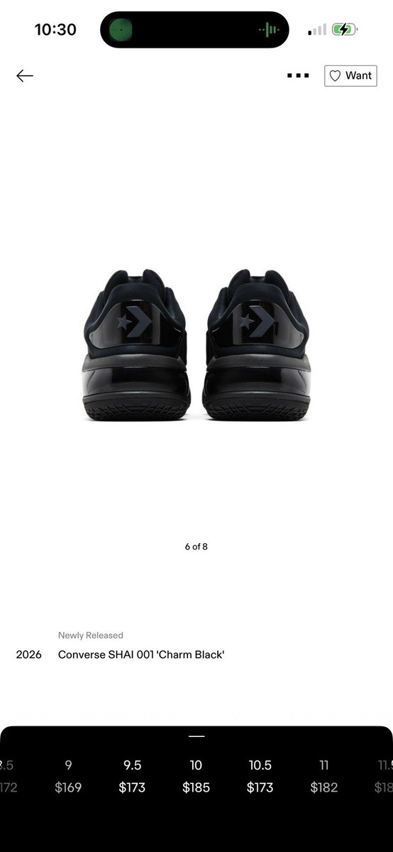 Size 12 - Converse SHAI 001 Charm Black for sale online | eBay