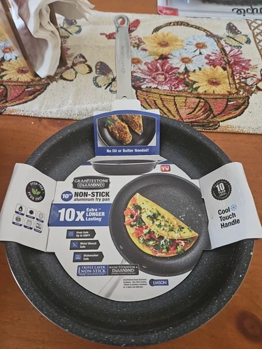 Granite stone Diamond 10” Non-stick Aluminum Fry Pan Blue