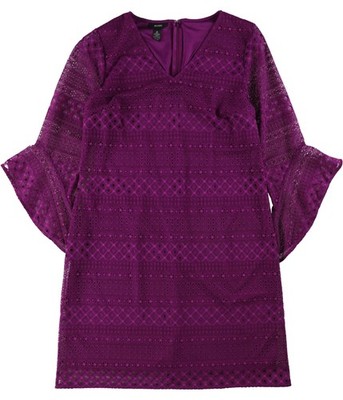 Alfani Womens Lace Shift Dress