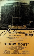 Show Boat Playbill December 29 1947 Auditorium Theatre Rochester NY