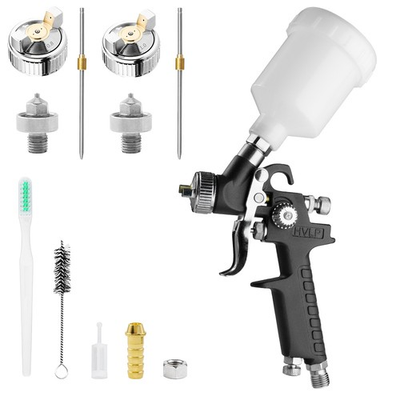 #ad #ad HVLP Air Spray Gun with 0.8 1.0 mm Mini Automotive Air Paint Sprayer Gun Kit $16.14