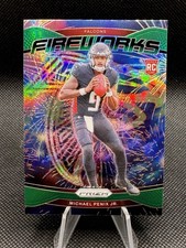 2024 Panini Prizm - Fireworks Michael Penix Jr. #16 Green Prizm (RC)