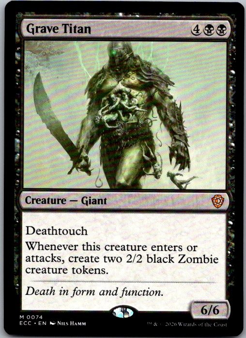 Grave Titan 74 Mythic Commander: Lorwyn Eclipsed Magic: The Gathering Near Mint