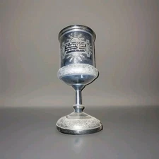 1890s Middletown Plate Co Silverplate Loving Cup Trophy Eugina No.5