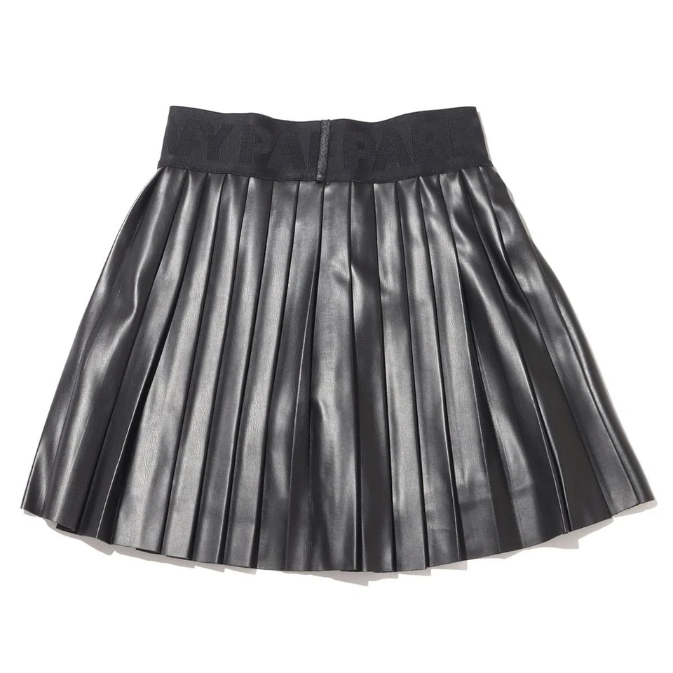 adidas IVY PARK Faux Leather Pleated Skirt Triple Black By Beyonce SALE $179 - Image 4 of 4