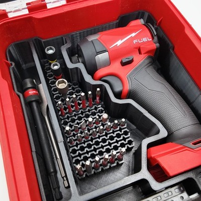 M18 Fuel 1/4'' Sechskant Schlagschrauber Organizer für Milwaukee Compact Packout - UK Mad