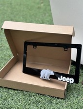 Jeep License Plate Frame -glossy Black - Habdmade Made In Usa