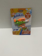 Brand New Nerf Mini Super Soaker XP100 Green And Orange 18 Ft Range
