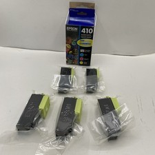 Epson 410XL LOT Of 5 Black XL x3 Photo Black x1 & Yellow x1 Genuine 10/2026 NEW
