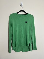 johnnie-O University Of Notre Dame ND Long Sleeve Shirt Green Small Golf Preppy