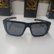 Heatwave Men's Square Sunglasses Black Plastic Frame Tinted Gray VICE