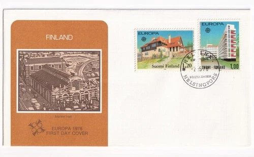STAMP FINLAND "EUROPA" "SUOMI" "MARKET HALL" 1978 FIRST DAY COVER