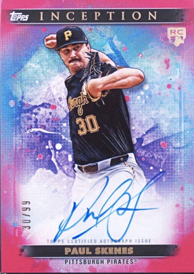 Topps 2024 Inception Paul Skenes RC Auto Magenta Jersey Match  30/99 Pirates