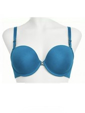 Frederick's of Hollywood 34C Push Up Bra Cerulean Blue Removable Pads NWT