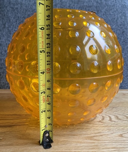 Vintage Orange Hard Plastic Sphere Lamp Light Shade Round Multi Bobble 60s/70s - Picture 15 of 16