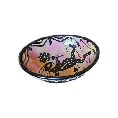 Vtg Mana Pottery Arizona Bowl Apache Flower Dance Signed 5.5'' Dish Read***