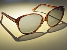 Vintage 70s Oversize Sunglasses Cat Eye Plastic Tortoise Made In Mauritius VTG