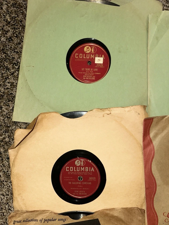 Lot Of 13 - VINTAGE Columbia 78 RPM Record by Gene Krupa and His Orchestra On RC Foto 3 de 4