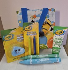 Kids Crayola Bath Set Bath Crayons, Bath Bomb, Bathtub Finger Paint - Goodie Bag