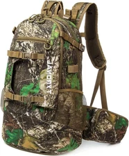Hunting Backpack Outdoor Gear Pack with Bow and Rifle Camo-khaki 