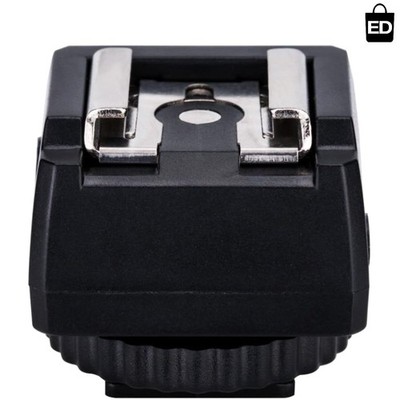 Versatile Hot Shoe Adapter with PC Sync & Mini Phone Socket for Photographers