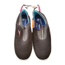 SPEEDO Junior Girls' Aqua Skimmer Water Shoes in Black/Hawaii Blue L 4-5 NEW