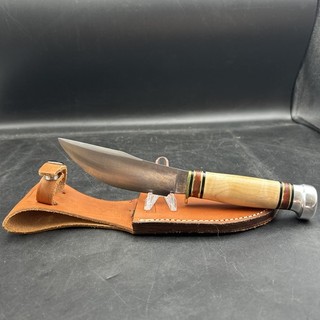 Marbles USA Woodcraft Hunting Knife Gladstone MI 1990s Stewart Era W/ Sheath