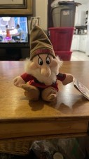 Disney World Grumpy Mini Bean Bag with Tags Snow White and the seven dwarfs