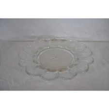 Decorative Glass Deviled Egg Serving Plate