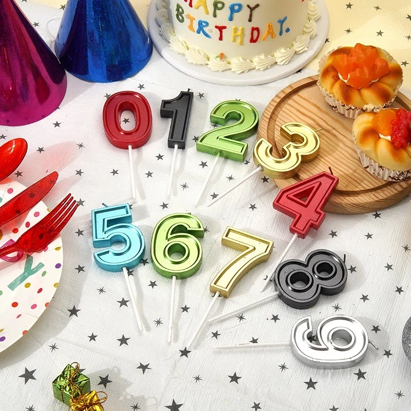 10º Cumpleaños Azul Pista Vela Cumpleaños Pastel Vela Decoración Foto 4 de 4