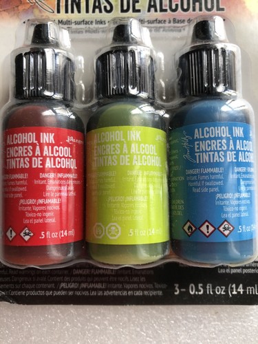 Tim Holtz Ranger Alcohol Inks 3 Pack .5 fl oz Each Sealed - Picture 2 of 2