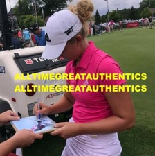 LPGA GOLFER LINNEA STROM SIGNED 8x10 PHOTO C w/COA WOMEN'S GOLF PROOF SWEDEN