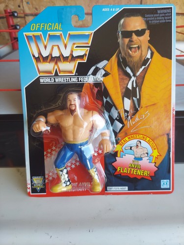 WWF Hasbro Jim The Anvil Neidhart Blue Card series...